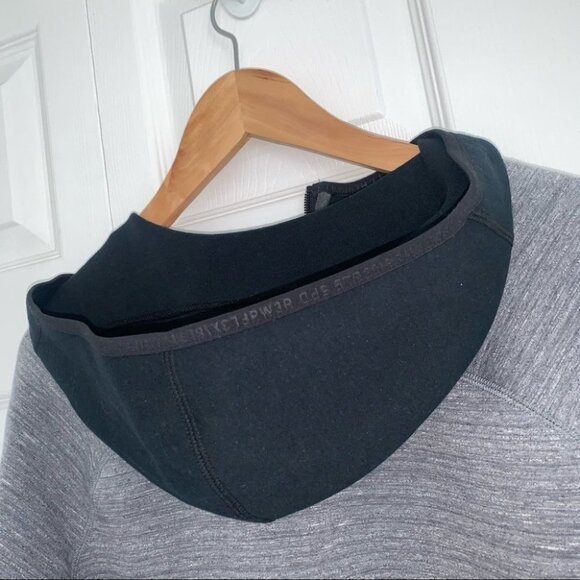 Reebok Hoodie  Women's Size Large Grey Heathered Black Zip-Up Sweater “S7R3NG7H” - Picture 6 of 8